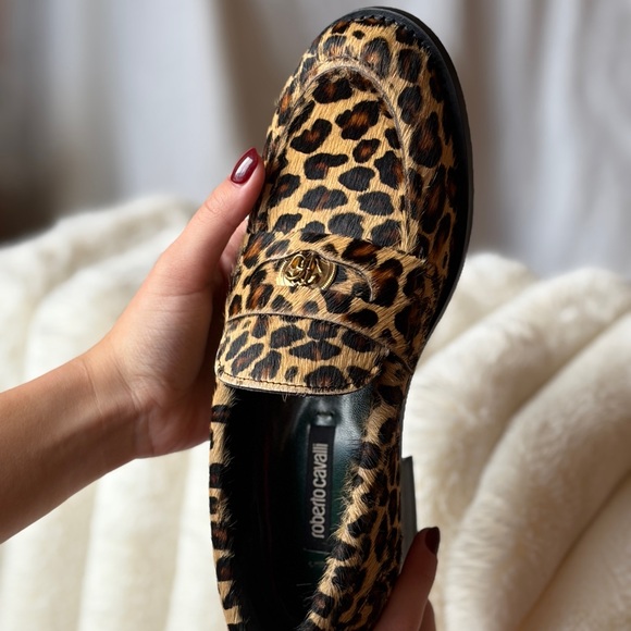 Roberto Cavalli Leopard Print Loafers - Picture 5 of 5